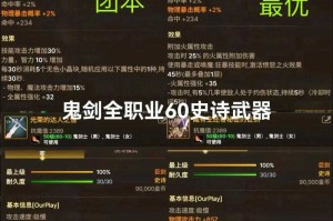 2025 DNF鬼剑士十大武器推荐（本命／共鸣／史诗）