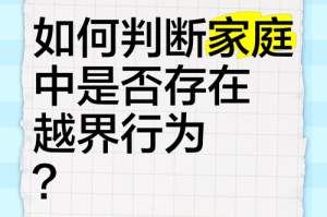 家庭危机中兄妹越界行为处理与支持