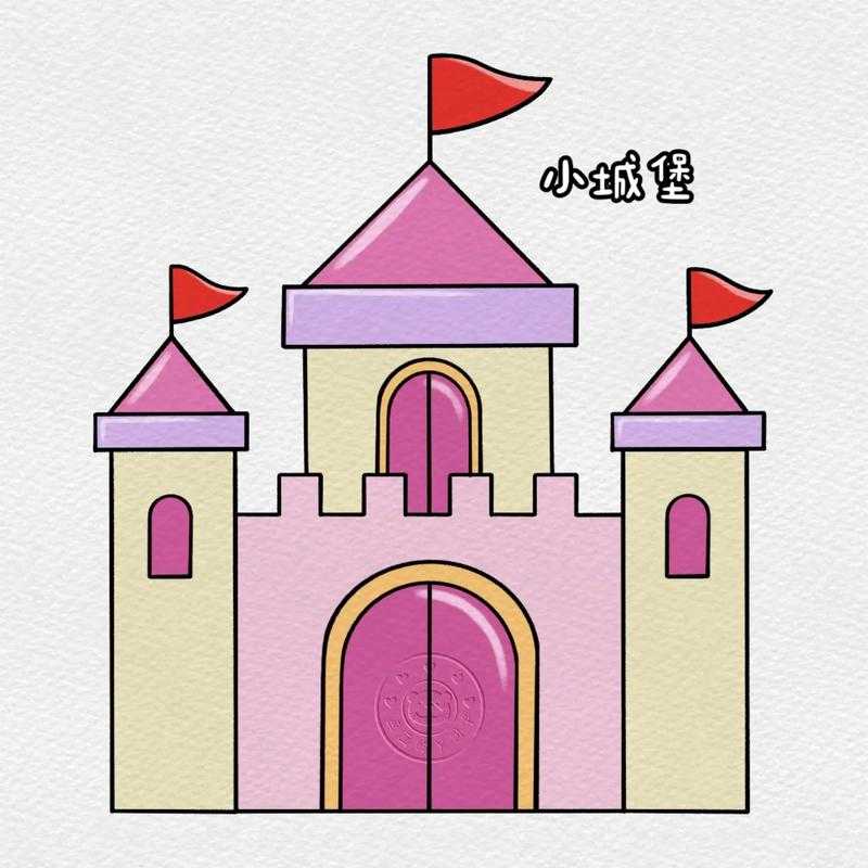 城堡简笔画图片大全 高清大图合集