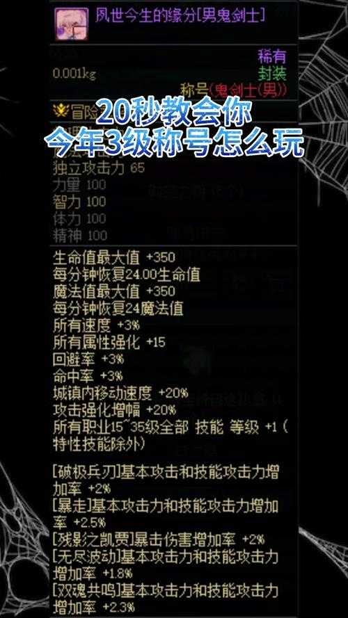 暗枪2025称号装备选择与职业适配指南