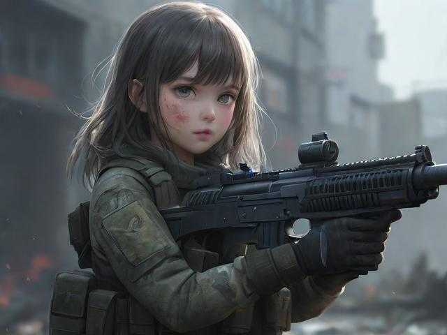 明日之后拿枪的小女孩怎么画